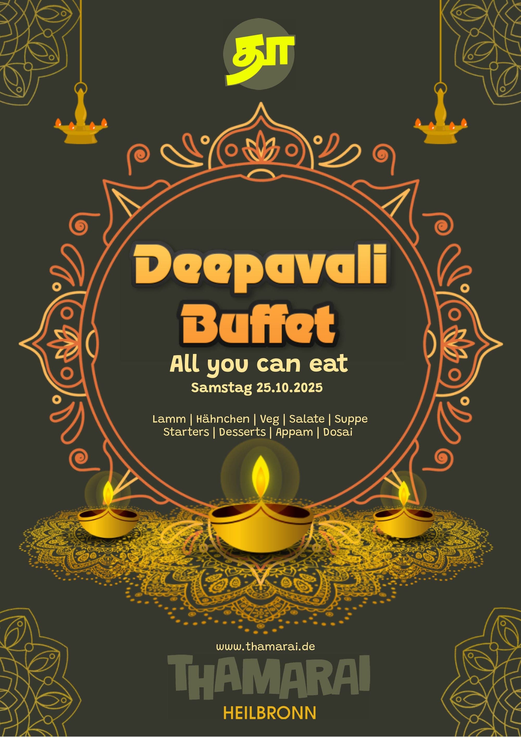 Deepavali Festessen flyer